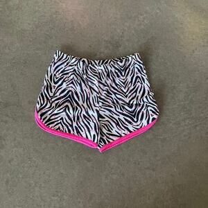 Vintage Cunty Zebra booty shorts size 10/12 or XS mcbling pink y2k